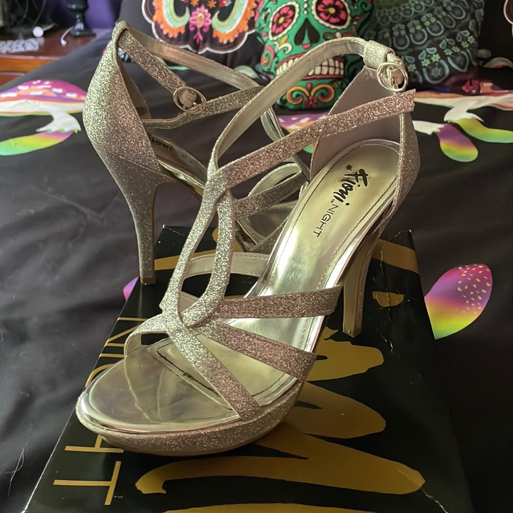 Fiona Night Silver High Heel Shoes